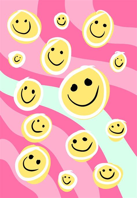 Smiley Face Wallpaper | Smiley face wallpaper, Preppy wallpaper, Funky