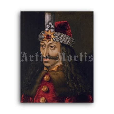 Printable Vlad Tepes The Prince Of Wallachia Dracula Portrait Painting
