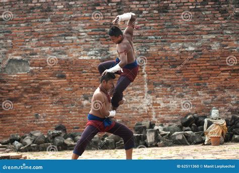 Fighters Take Part In An Outdoor Muay Boran Editorial Image Image Of