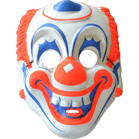 1960s Creepy Circus Clown Halloween Mask Sold On Ruby Lane