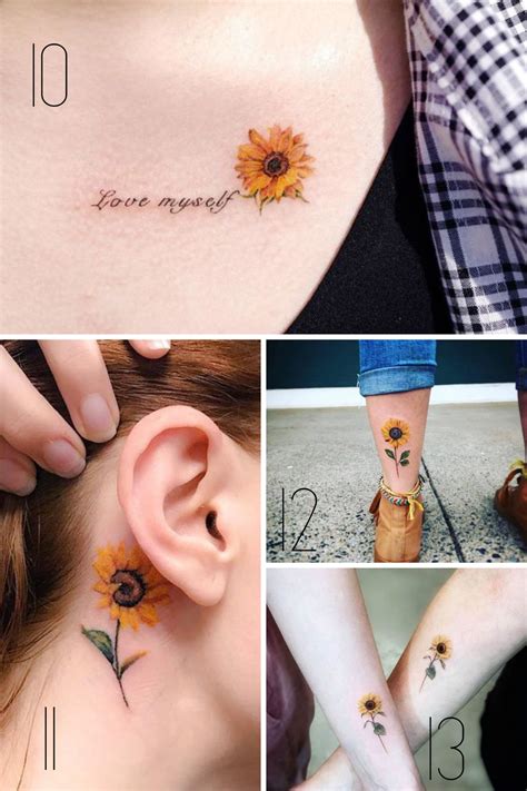 29 Small Sunflower Tattoo Ideas Designs Tattooglee Vanhoahocvnen
