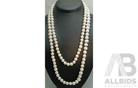 Extra Long Pearl Necklace Large Lot 1459215 Allbids