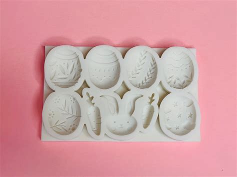 Easter Bunny Mold Chocolate Easter Egg Mold Bunny Carrots Etsy