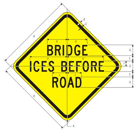 W8 13 Bridge Ices Before Road Signs And Safety Devices