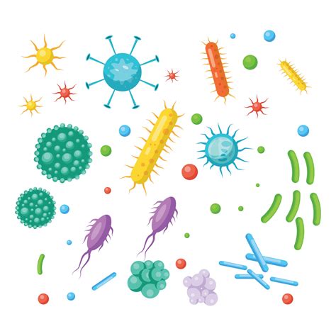 Set Of Bacteria Viruses Germs Microbes Volume 2 3257016 Vector Art