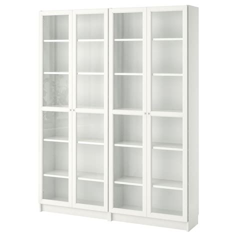 Billy Oxberg Bookcase Whiteglass 160x30x202 Cm 63x1134x7912