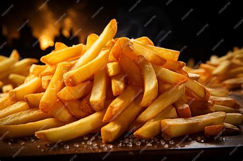 Premium AI Image | Mouthwatering French fries take center stage on a
