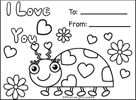 Print out and color these coloring pages with your kids, friends, nephews, nieces, cousins, and all your friends and family! Print out happy valentines day ladybug coloring cards