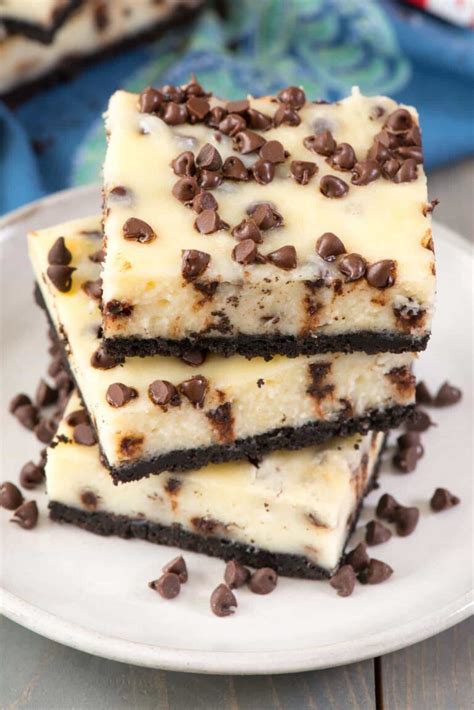The Best Chocolate Chip Cheesecake Bars Crazy For Crust