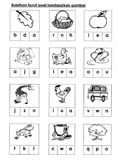 Latihan Prasekolah Bahasa Melayu Worksheet Artofit