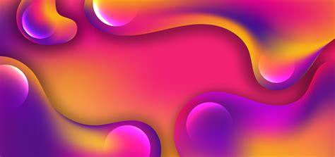 Abstract Purple Yellow Pink And Blue Liquid Wavy Gradient Shape