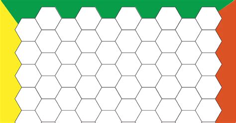 Transparent Hex Grid / It's foldable and about a2 in size, one hex is png image