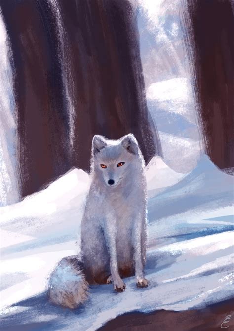 28 Arctic Fox Digital Art Polamu Cuy