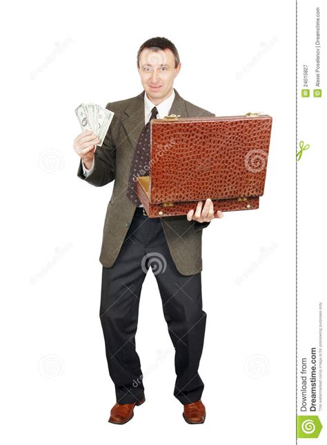 By pushing the 'automatic' button, you're given an amount of money to count. Successful Man Gets Money Out Of A Suitcase Stock Image - Image of senior, hold: 24015827