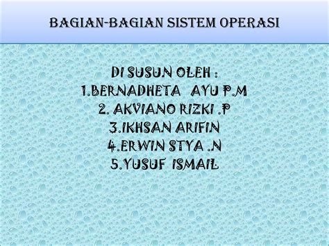 Bagian bagian sistem operasi | PPT