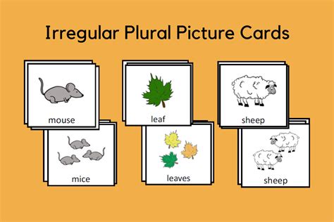Irregular Plural Picture Cards | Speech Therapy Ideas