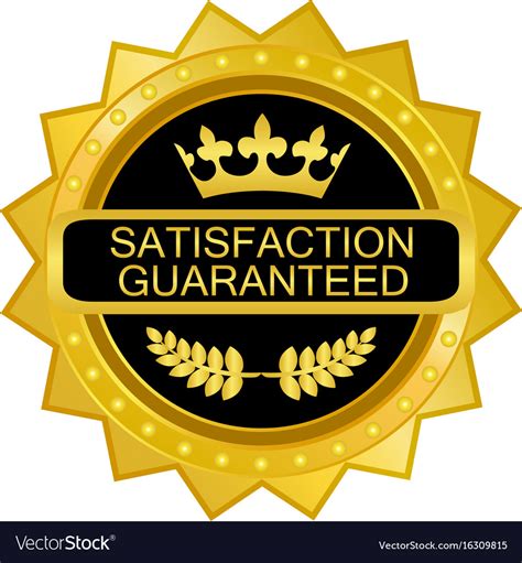 Satisfaction Guaranteed Icon Royalty Free Vector Image