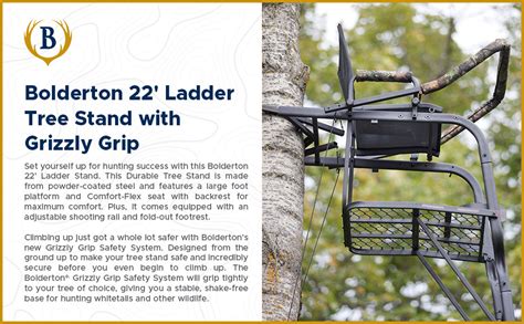 Bolderton 22 Tree Stand With Grizzly Grip Safety System