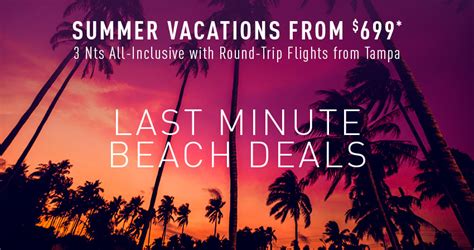 Tampa Last Minute All Inclusive Vacation Packages The Best Deals From