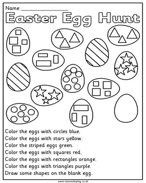 Free Printable Easter Math Worksheets For 1st Grade Math Worksheets