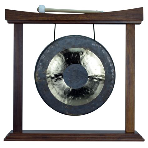 14 Chau Gong On Curved Rosewood Gong Stand With Mallet