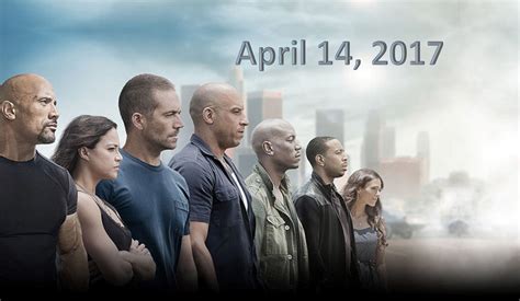Fast 8 Hits Theaters On April 14 2017 Fast And Furious 8 The Fast And