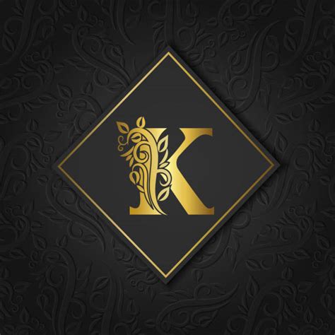 Silhouette Of The Fancy Letter K Illustrations Royalty Free Vector