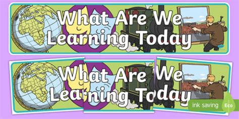 👉 What We Are Learning Today Display Banner