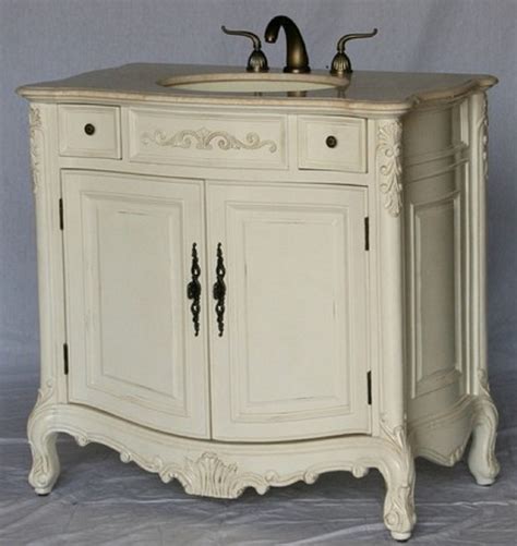 36 Inch Bathroom Vanity Traditional Classic Style Antique White 36