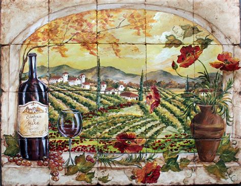 Model yellow vase can be used in residential and commercial spaces to add handmade style to the room. Custom Hand Painted Tile Murals | Painting tile, Tile ...