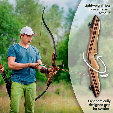 Keshes Takedown Hunting Recurve Bow And Arrow 62″ Archery Bow For