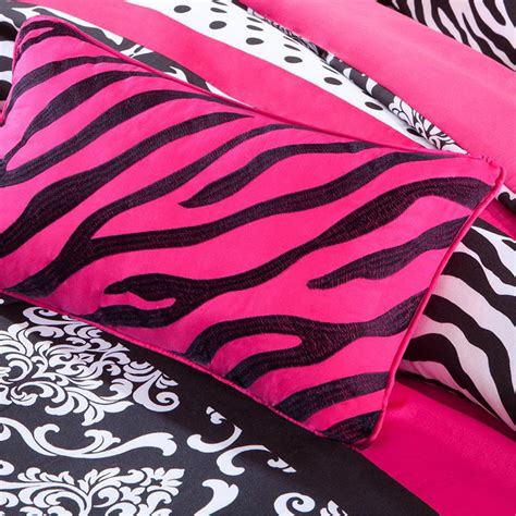 Pink Zebra Bed Set Zebra Print Bedding Pink Bedding Set Unique Bedding Sets Print Comforter