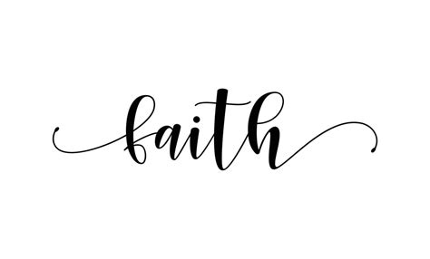 Faith Calligraphy Text With Swashes Vector 11142636 Vector Art At Vecteezy