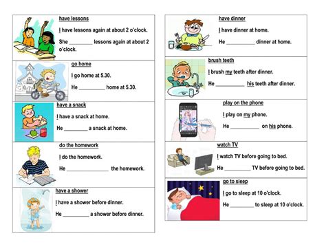 Daily Routines Simple Present Tense Esl Worksheet By Andrew83 138