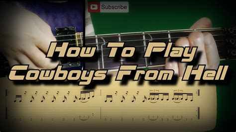 How To Play Pantera Cowboys From Hell Main Riff Как играть Guitar