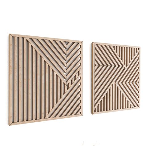This Modern Wood Wall Art Set Will Seamlessly Transform The Space