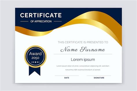 Premium Vector Modern And Professional Certificate Template Design Of