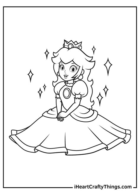 Mario Kart Coloring Pages Peach