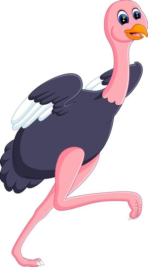 Illustration Of Funny Ostrich Cartoon 7916333 Vector Art At Vecteezy