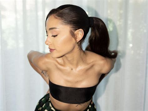 ariana grande traded her go to nude lip for a rare cherry moment