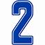 Giant Royal Blue 2 Number Outdoor Sign 30in  Party City