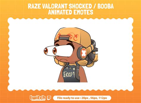 Raze Valorant Shocked Animated Emotes For Twitch Raze Booba Twitch