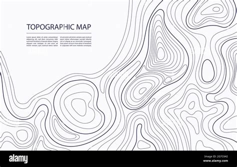 Topographic Map Contour Geographic Mapping Nature Terrain Relief