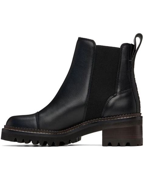 See By Chloé Black Mallory Chelsea Boots Lyst