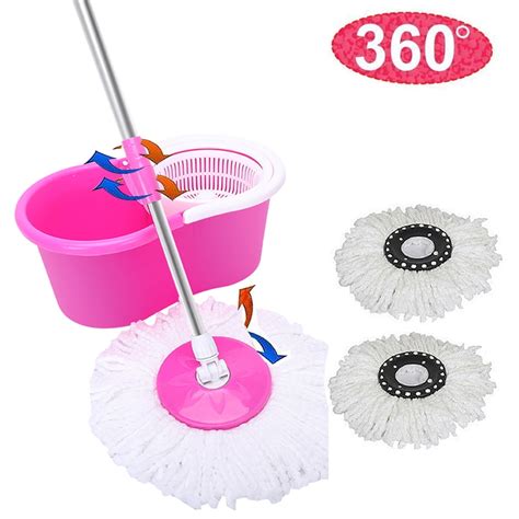 Hommoo 360° Spin Mop Bucket System Self Wringing Microfiber Spinning