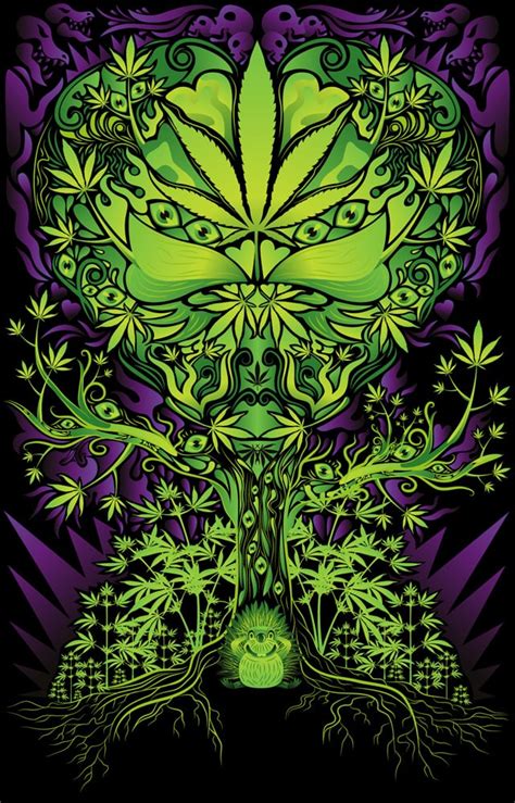 50 Psychedelic Weed Wallpaper On Wallpapersafari