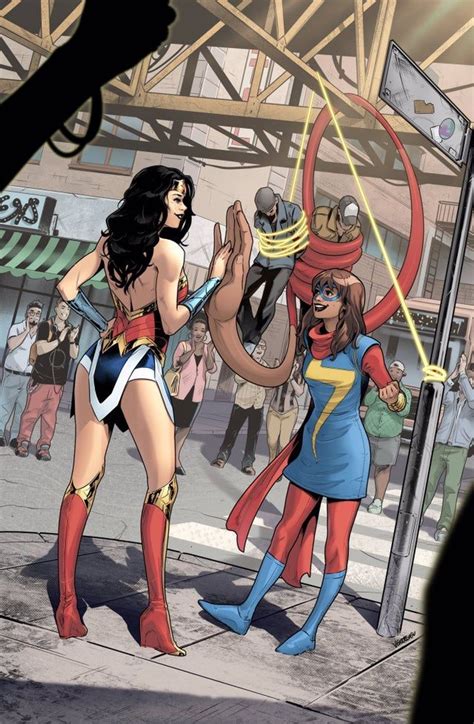 Imaginary Crossover Wonder Woman And Ms Marvel By Vasco Georgiev