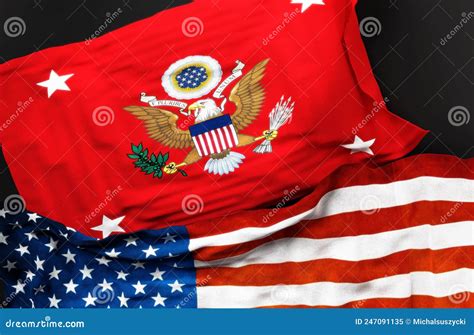 Flag Of The United States Secretary Of The Army Stock Illustration