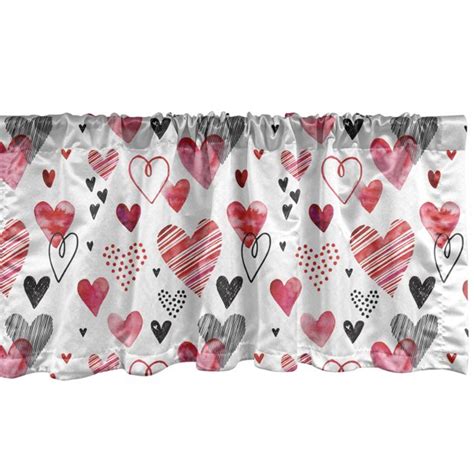 Valentine Window Valance Pack Of 2 Different Types Of Heart Shapes