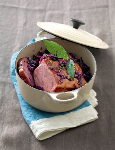 Recette palette fumée mijotée au chou rouge